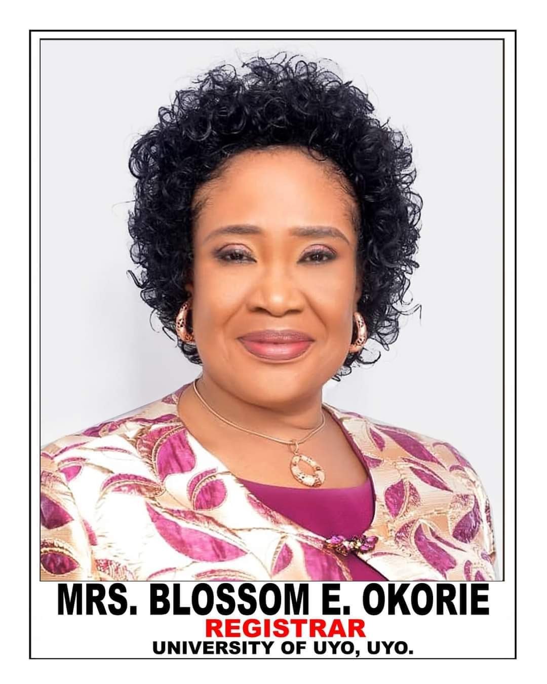 UNIVERSITY OF UYO, (UNIUYO) APPOINTS MRS. BLOSSOM E. OKORIE AS NEW